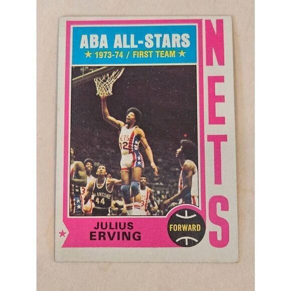 1974-75 Topps - #200 Julius Erving HOF- New Jersey Nets - Picture 1 of 2